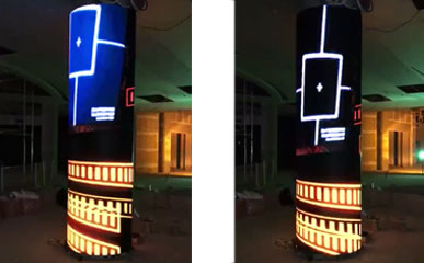 土耳其大型商場P4戶內LED圓柱顯示屏
